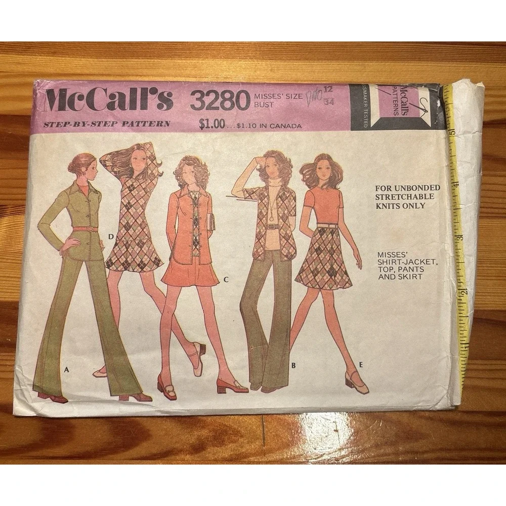 Lot of 7 Vintage 1970s Sewing Patterns Simplicity McCalls Butterick Boho Retro